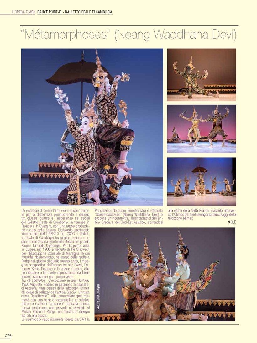 L Opera International Magazine June 18 Metamorphoses Or Neang Waddhana Devi An Article By Maestro Vincenzo Grisostomi Travaglini Sisowath Ravivaddhana Monipong